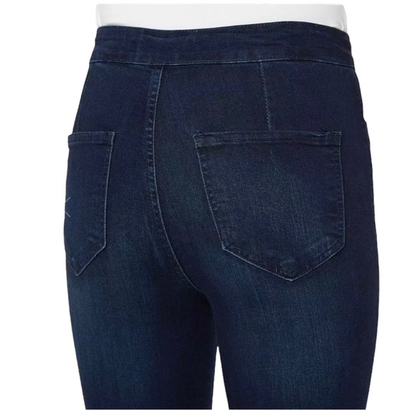 KanCan High Rise Super Flare Darkwash blue Jean - Picture 2 of 11